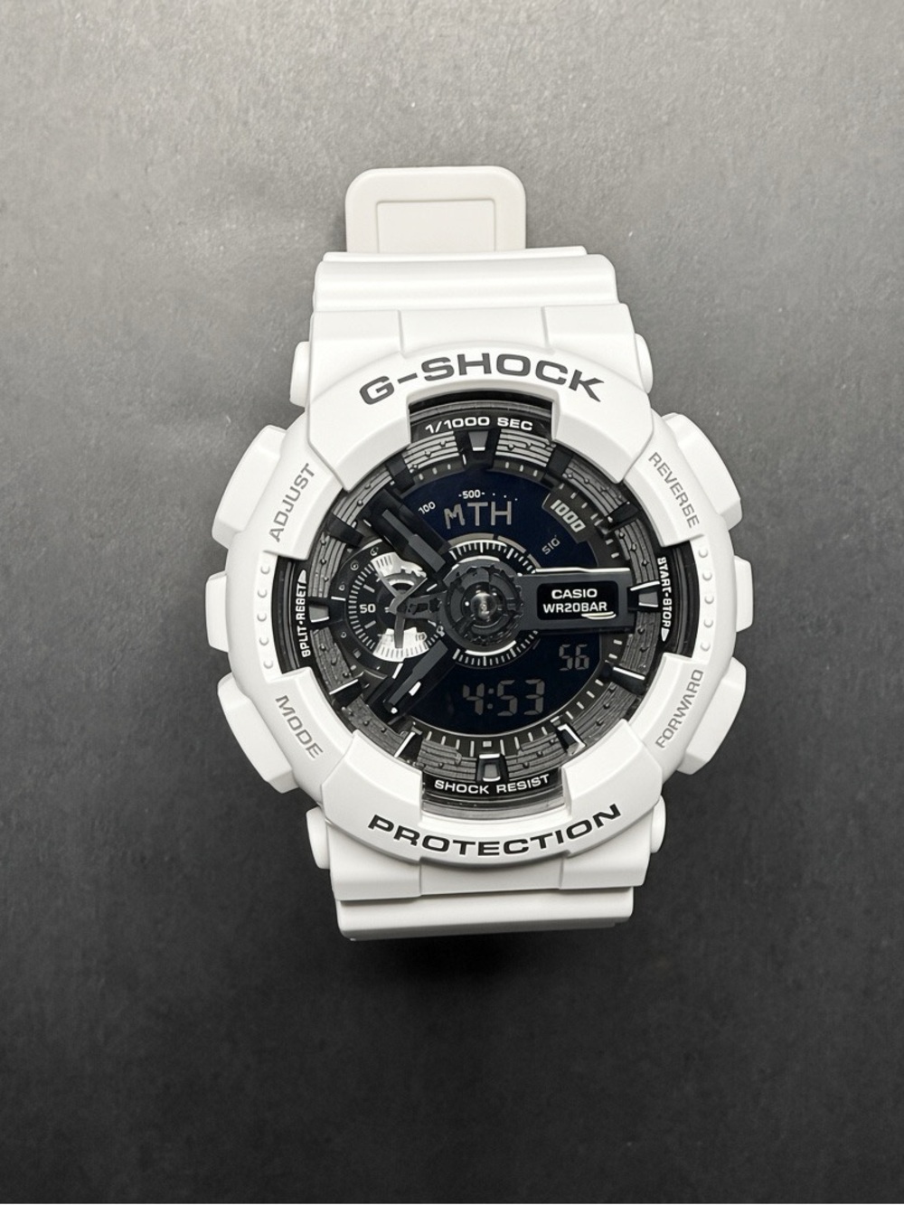 Casio G-SHOCK GA-110B-1A1 White and Black Analog-Digital Sport Watch